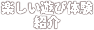 楽しい遊び体験紹介