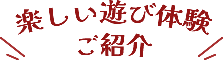 楽しい遊び体験紹介